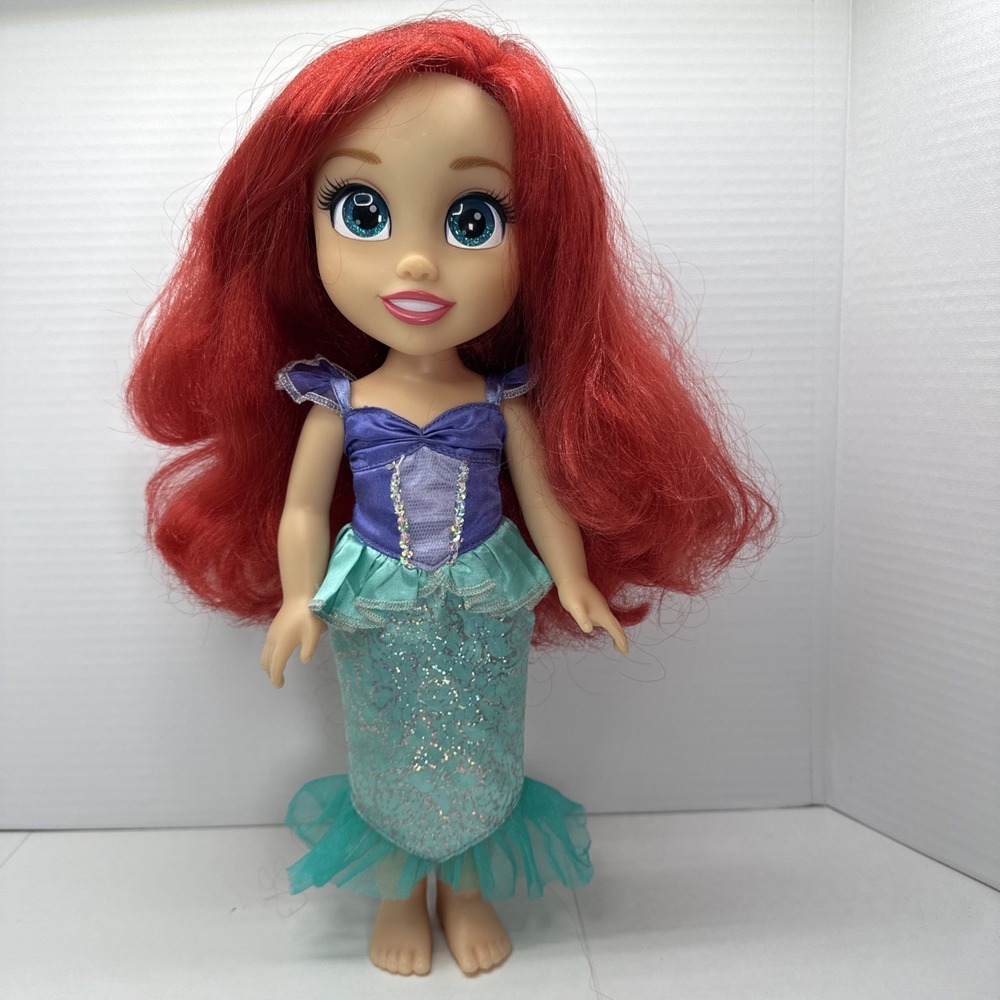 Disney Ariel from Little Mermaid 14" Doll Jakks Pacific With Dress